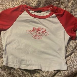 brand - shein , size - US xs , colors - red and white